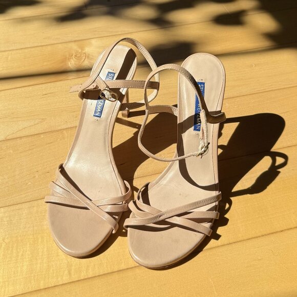 Stuart Weitzman Sandal Heels | Nude | Size 6.5 - Picture 1 of 8